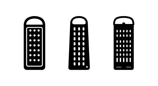 Metal Kitchen Graters Set in Vector