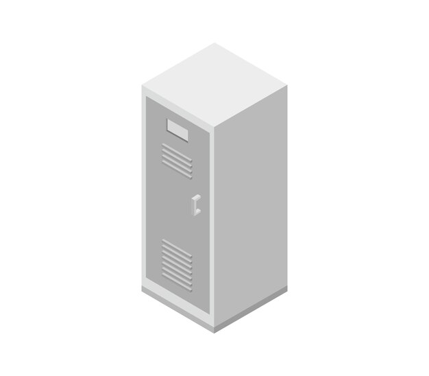 金属ロッカードアアイソメ