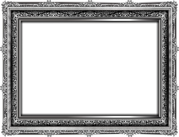 Metal photo frame with border art template