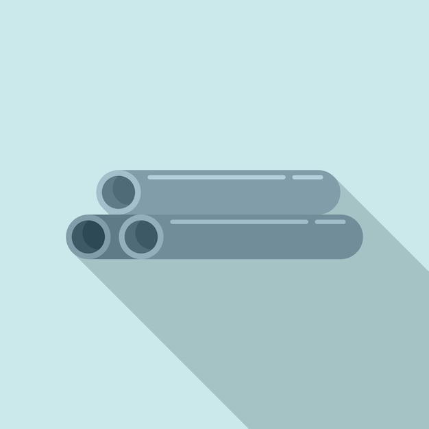 Vector metal pipes icon flat illustration of metal pipes vector icon for web design