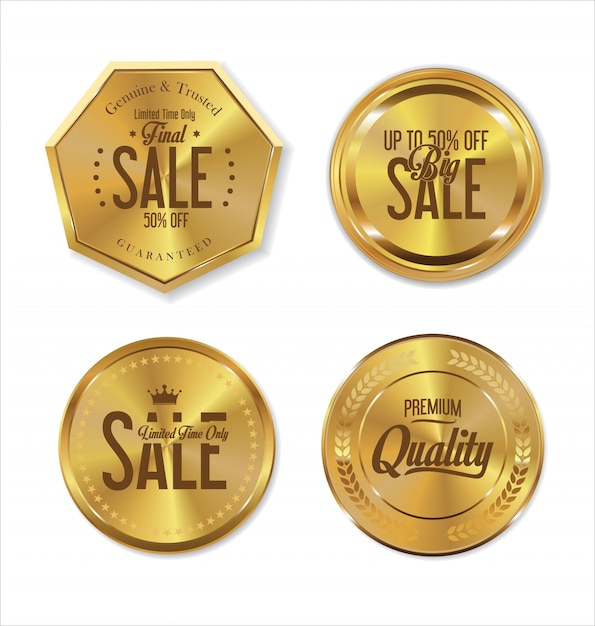 Metal plates premium quality golden collection