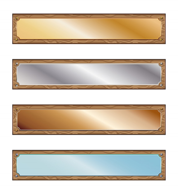 Vector metal plates with wood frames