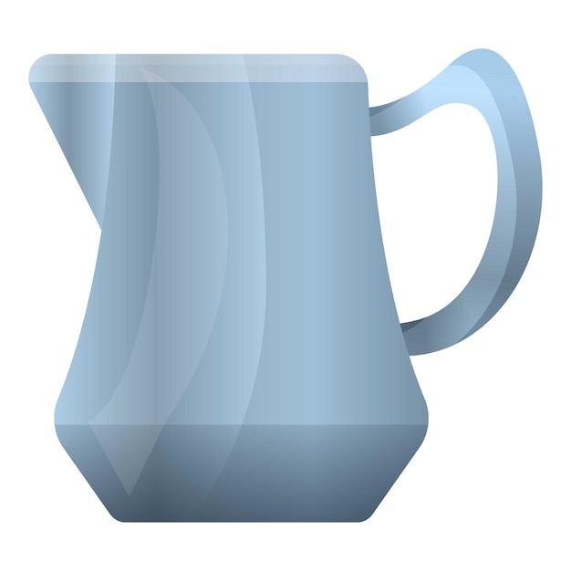 Икона металлического кофейного горшка Карикатура векторной иконы металлического чайника для веб-дизайна, изолированная на белом фоне