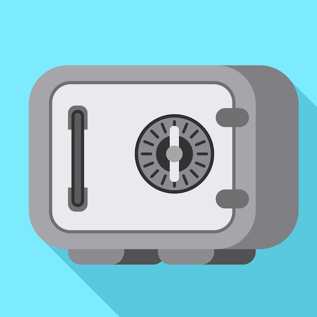 Икона металлического сейфа Плоская иллюстрация металлического безопасного векторного икона для веб-дизайна