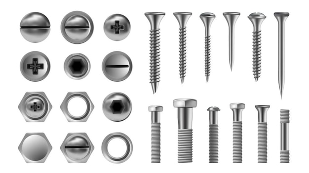 Vector metal screw set stainless bolt hardware