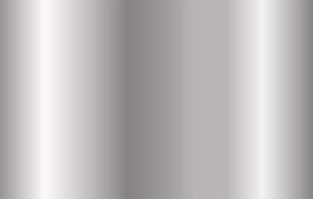 Metal silver gradient Gray shiny aluminum shapes Vector chrome plate button
