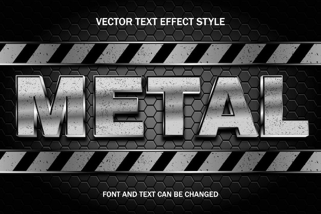 금속 강철 은색 글꼴 타이포그래피 레터링 3d 편집 가능한 텍스트 효과 글꼴 스타일 템플릿 배경