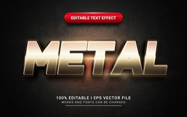 Metal text effect