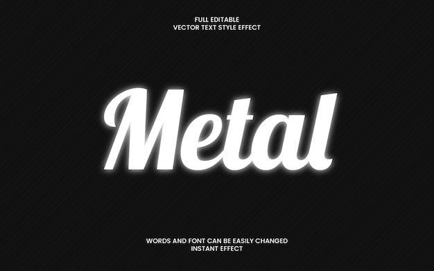 Vector metal text effect