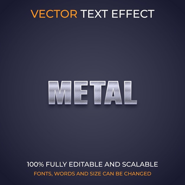 metal text effect