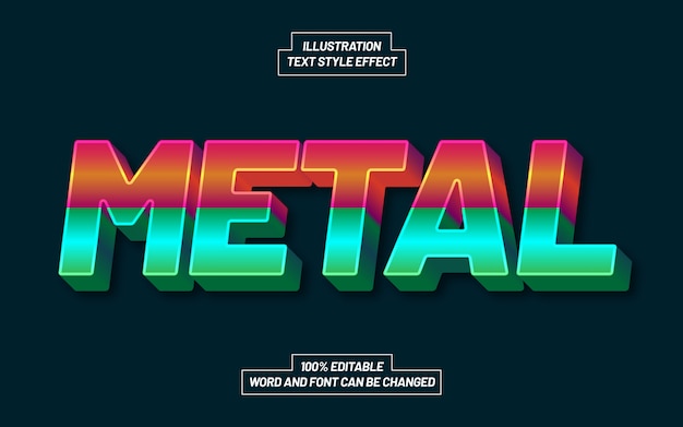 Metal Text Style Effect