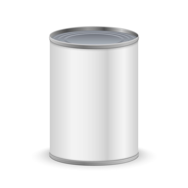 Vector metal tin can