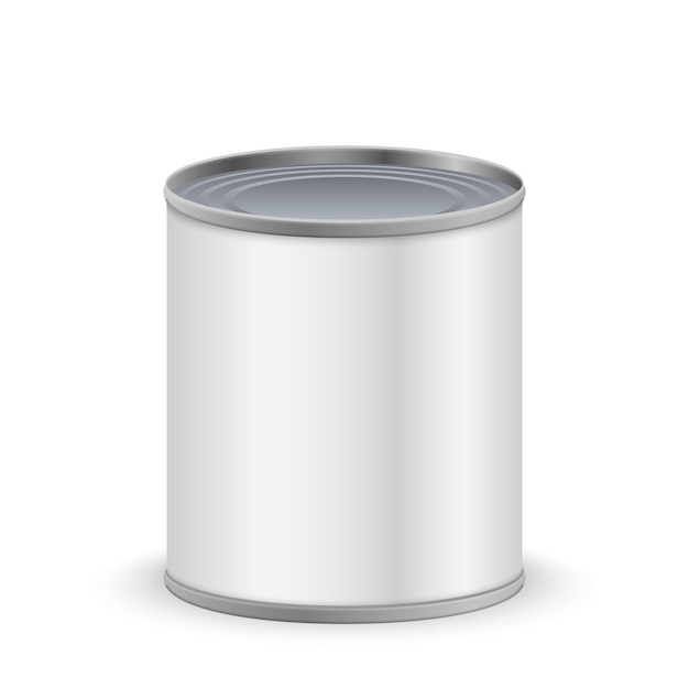 Vector metal tin can