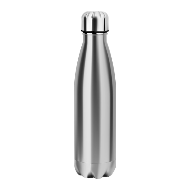 Vector metal water bottle. reusable stainless steel flask