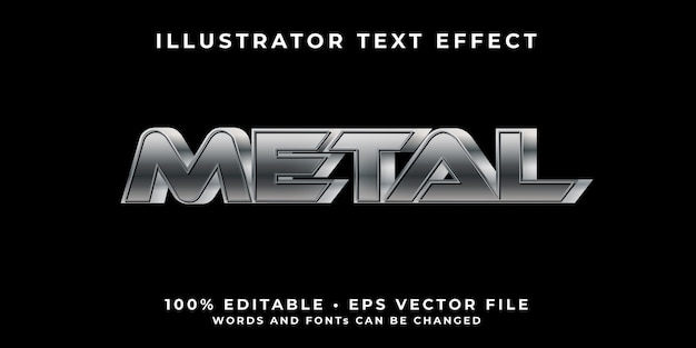 Metalen 3d bewerkbare lettertype-effect sjabloon