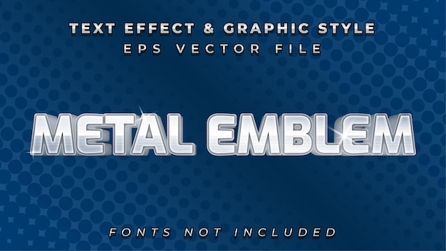 Vector metalen embleem teksteffect