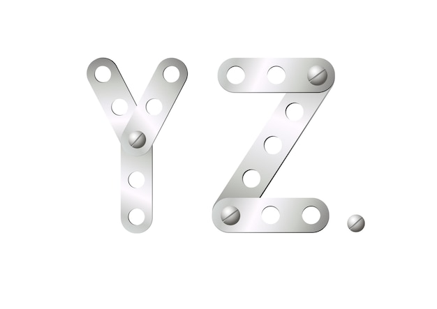 Metalen letters YZ