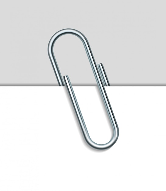 Metalen paperclip en papier