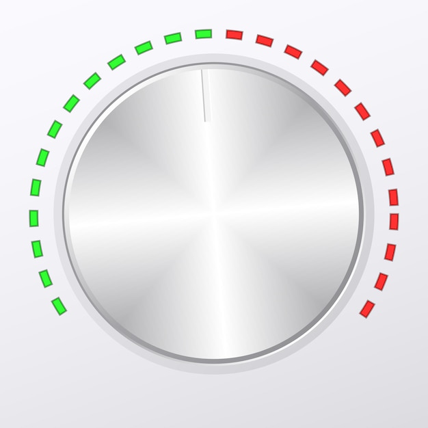 Vector metalen volumeknop vectorillustratie