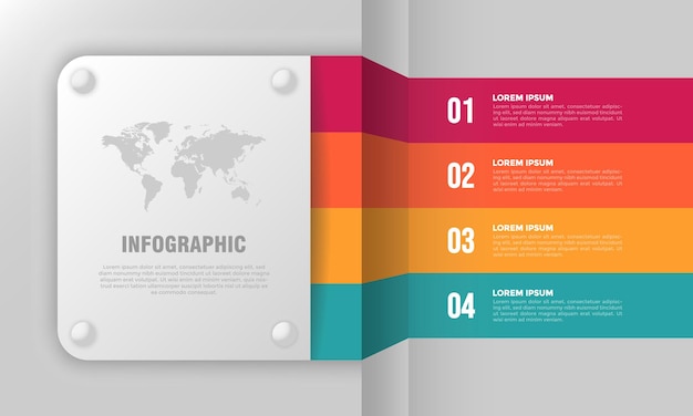 metalen zakelijke nfografische sjabloon