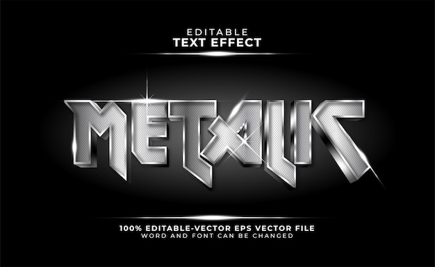 Metalic editable text effect