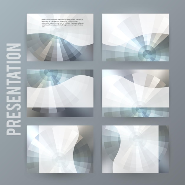 Vector metalic set presentation background modern blurry design13