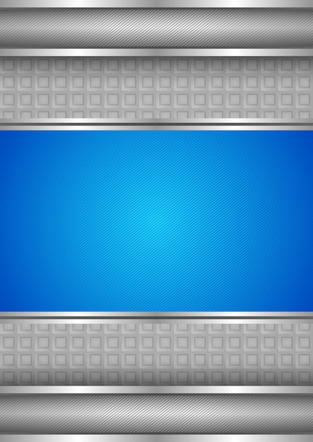 Vector metallic background texture, blue blank