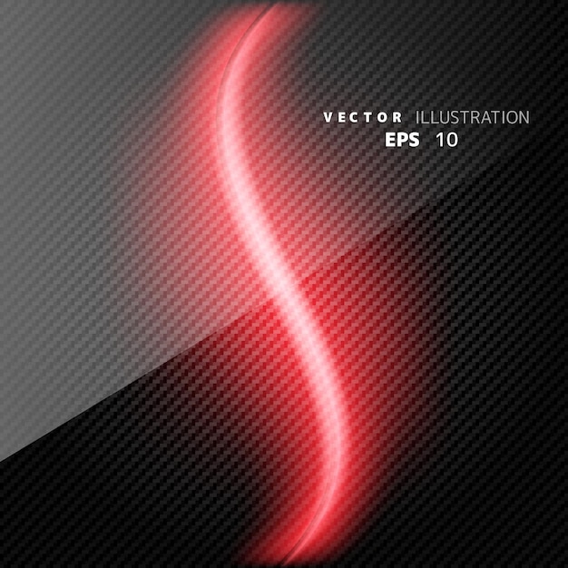 Vector metallic background with carbon texture and lines