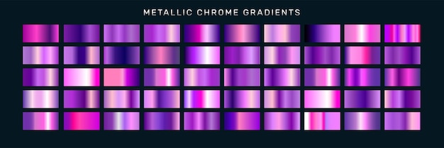 Металлический хром фиолетовый градиент 03