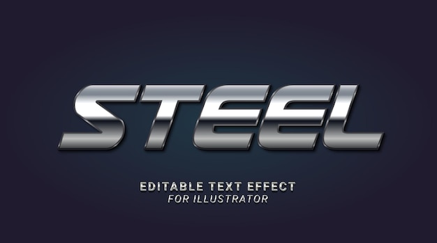 Metallic Editable Text Effect for Illustrator