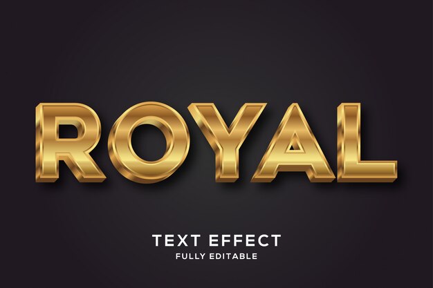 Metallic Gold Editable Text Effect