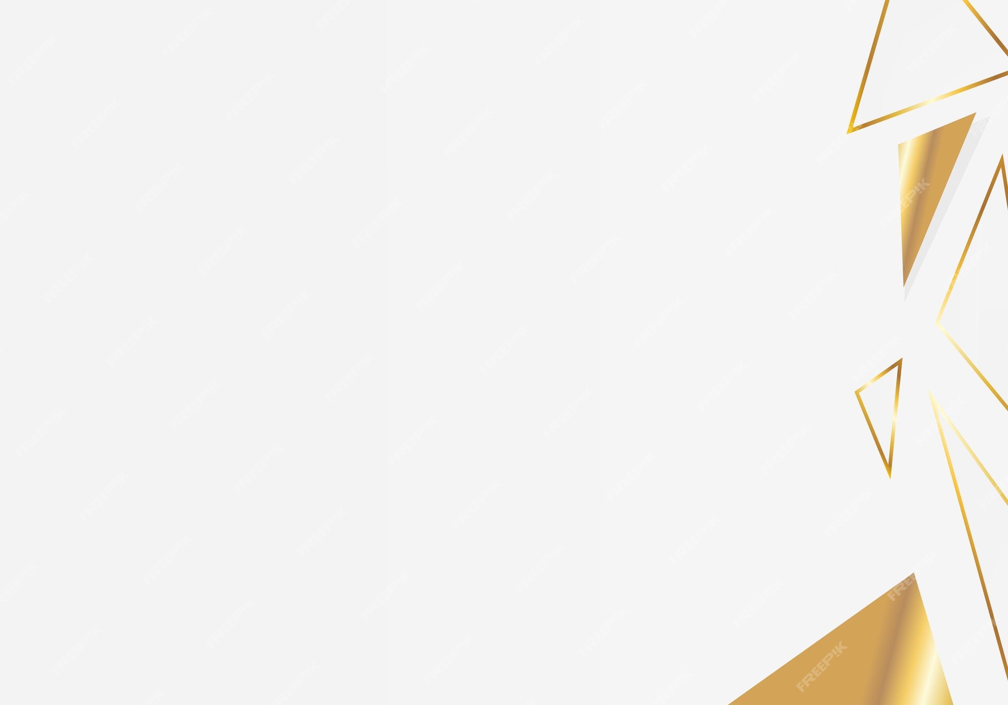 Premium Vector | Metallic gold pattern border design on white
