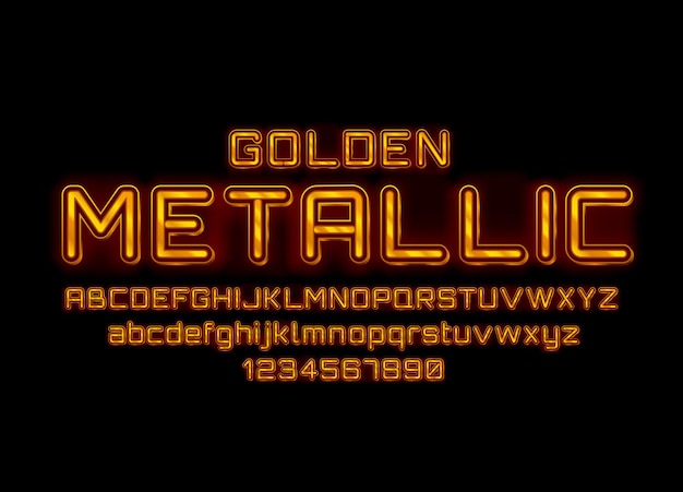 Metallic gouden lettertype