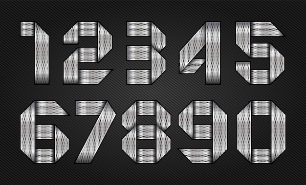 Vector metallic numbers' from chromium perforated ribbon