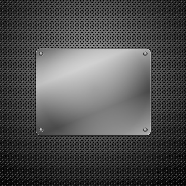 Vector metallic plaque for signage.