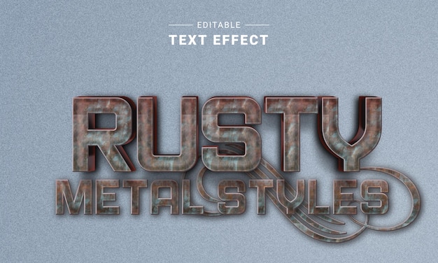 Vector metallic text effect