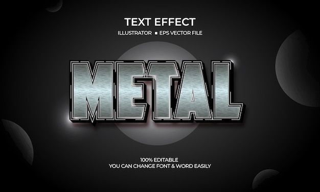 Vector metallic text effect