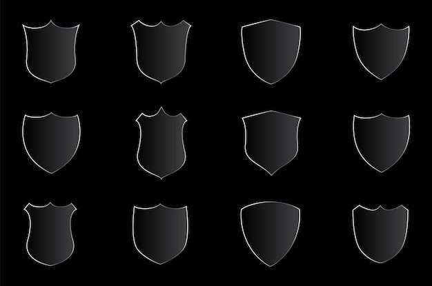 Metallisch schild Badge Guard Design EPS Vector