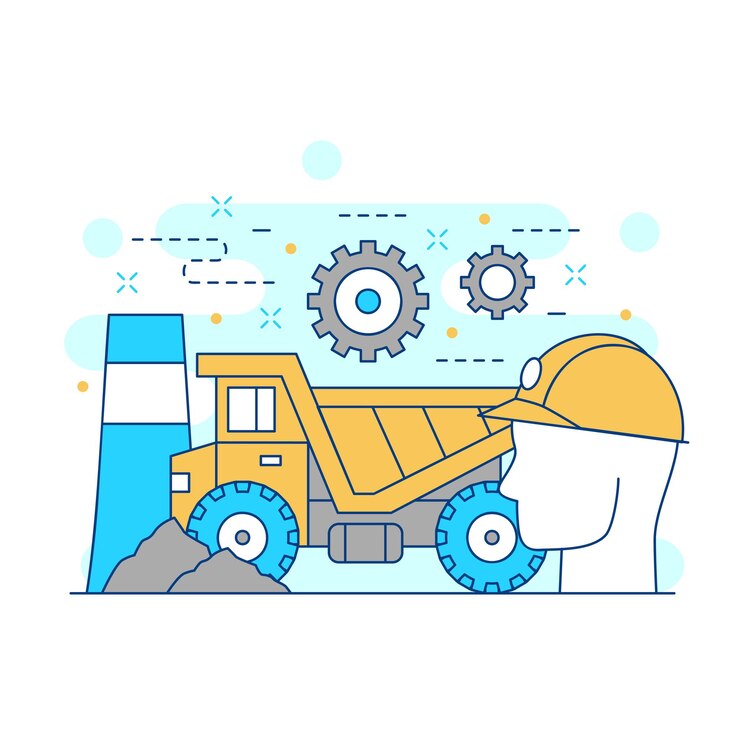 Vector metallurgy industrial concept website illustration design 1