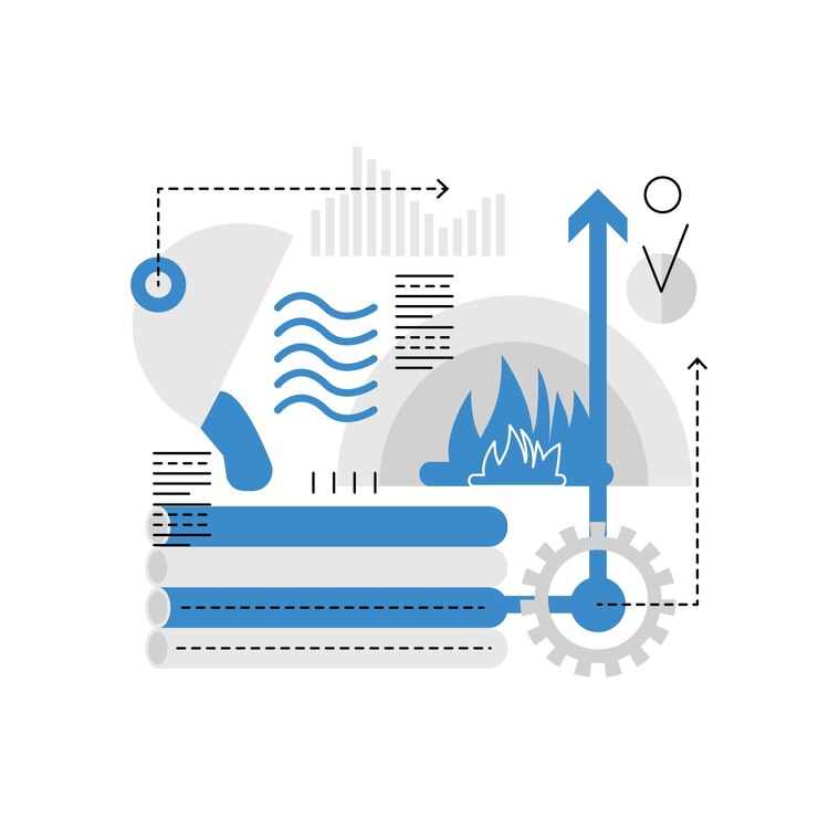 Vector metallurgy industry concept