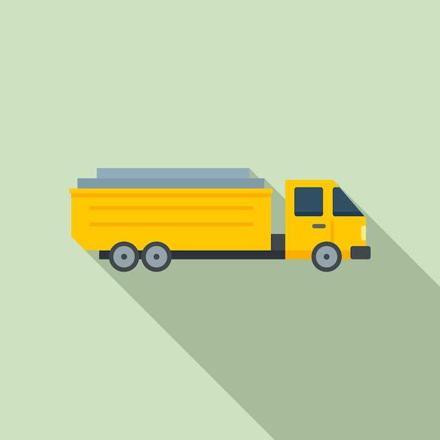 야금 트럭 아이콘 웹 디자인을 위한 야금 트럭 벡터 아이콘의 평면 그림