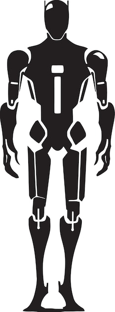 Vector metalmind geavanceerd android symbool syntheticvisage robotic logo