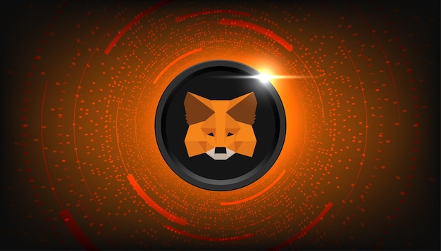 Крипто-кошелек MetaMask для фона баннера концепции Defi Web3 Dapps и NFTs