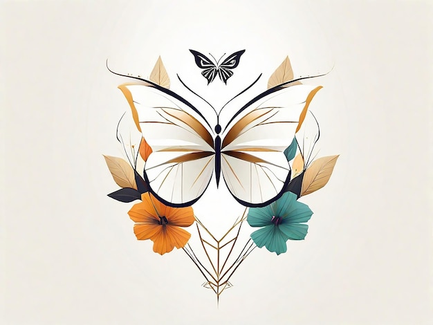 Metamorphosis butterfly logo vector images