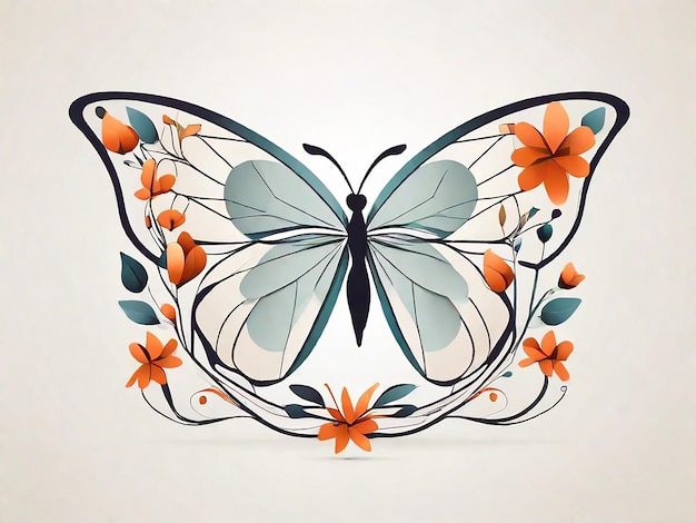 Метаморфозные логотипы бабочек Векторные изображения