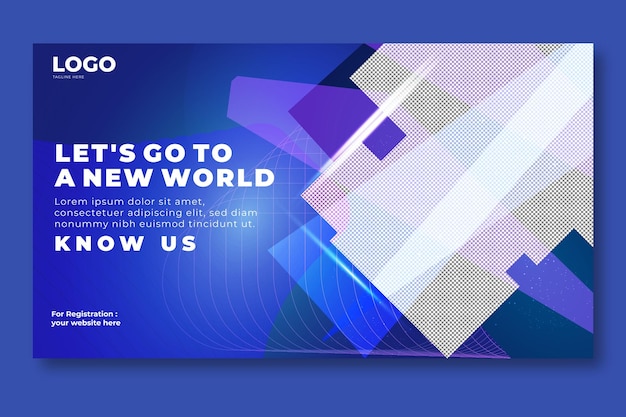 metaverse innovative futuristic technology augmented reality banner design template for facebook cover post