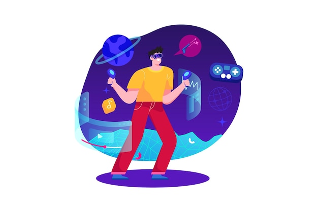 Metaverse technologie vector illustratie concept