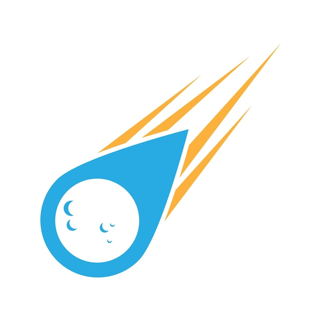 Meteor icon logo design illustration