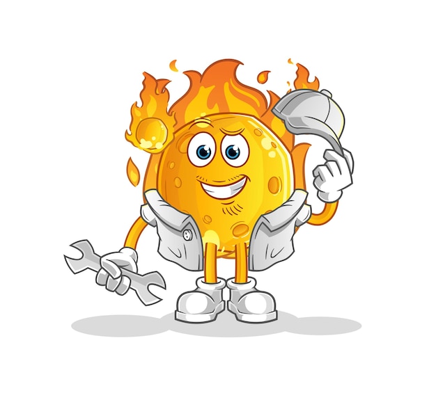 The meteor mechanic cartoon. cartoon mascot vector