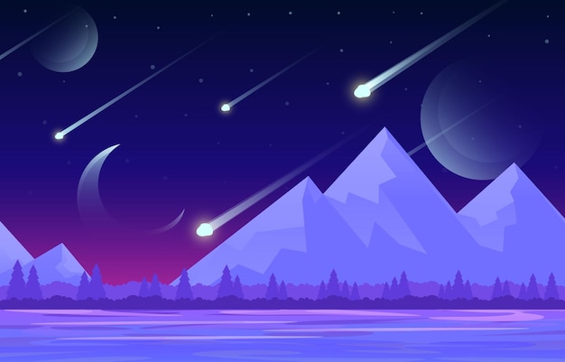 Meteor Rain Background